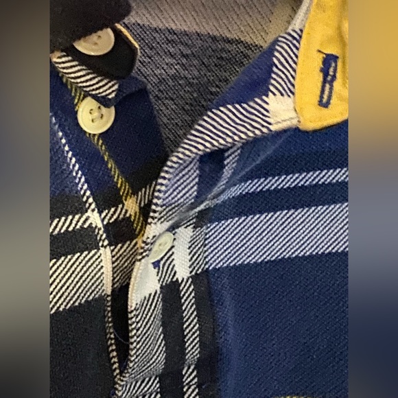 Chaps Ralph Lauren Plaid Polo Short Short Sleeve Cotton Size LARGE - Picture 6 of 8
